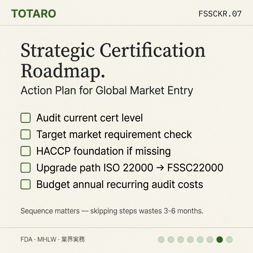 FSSC22000 vs HACCP Korea action