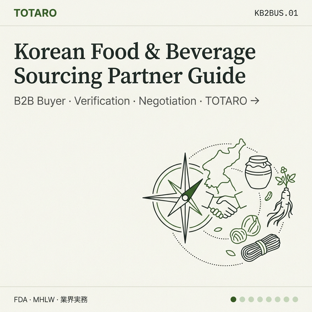 Korean Food & Beverage Sourcing Partner — B2B Buyer Guide