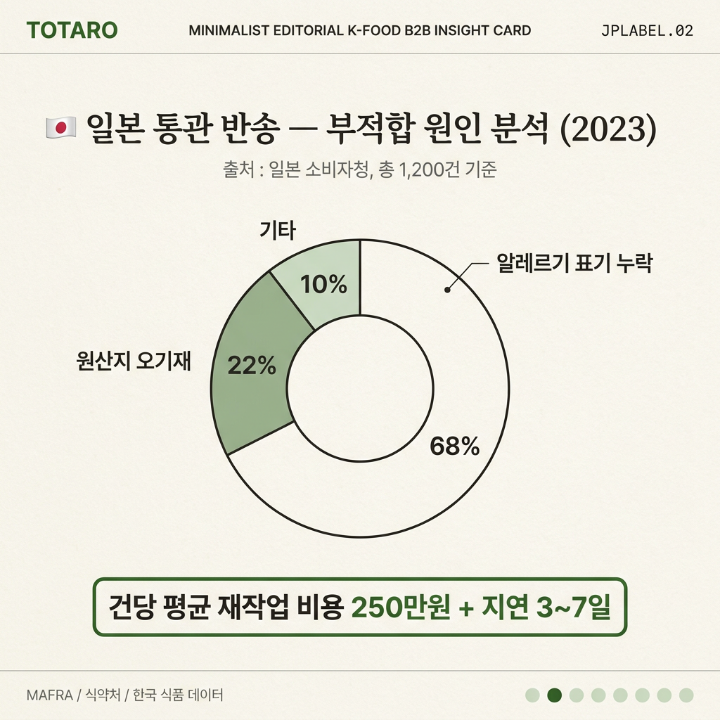 일본 라벨 부적합 사례 통계 데이터 카드