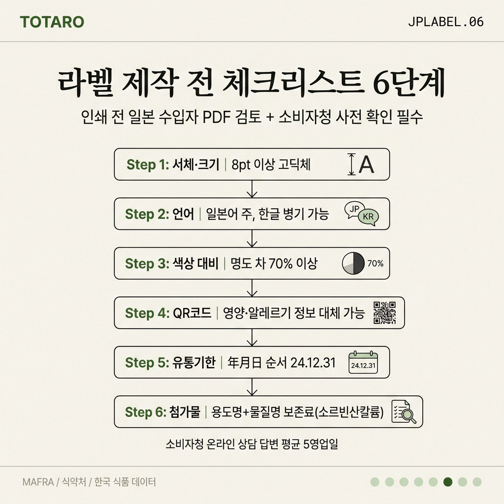 라벨 제작 전 6단계 체크리스트 프로세스