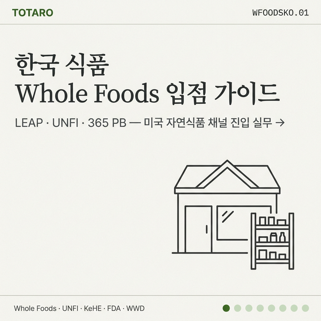 한국 식품 Whole Foods 입점 가이드 — 미국 자연식품 채널 진입 실무
