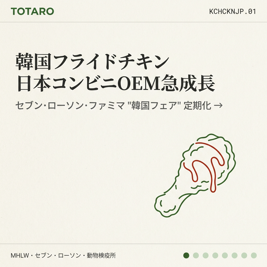韓国フライドチキンの日本コンビニ進出 — 7-Eleven "K-チキン" 弁当ベースから始める冷凍韓チキン B2B(2026年)