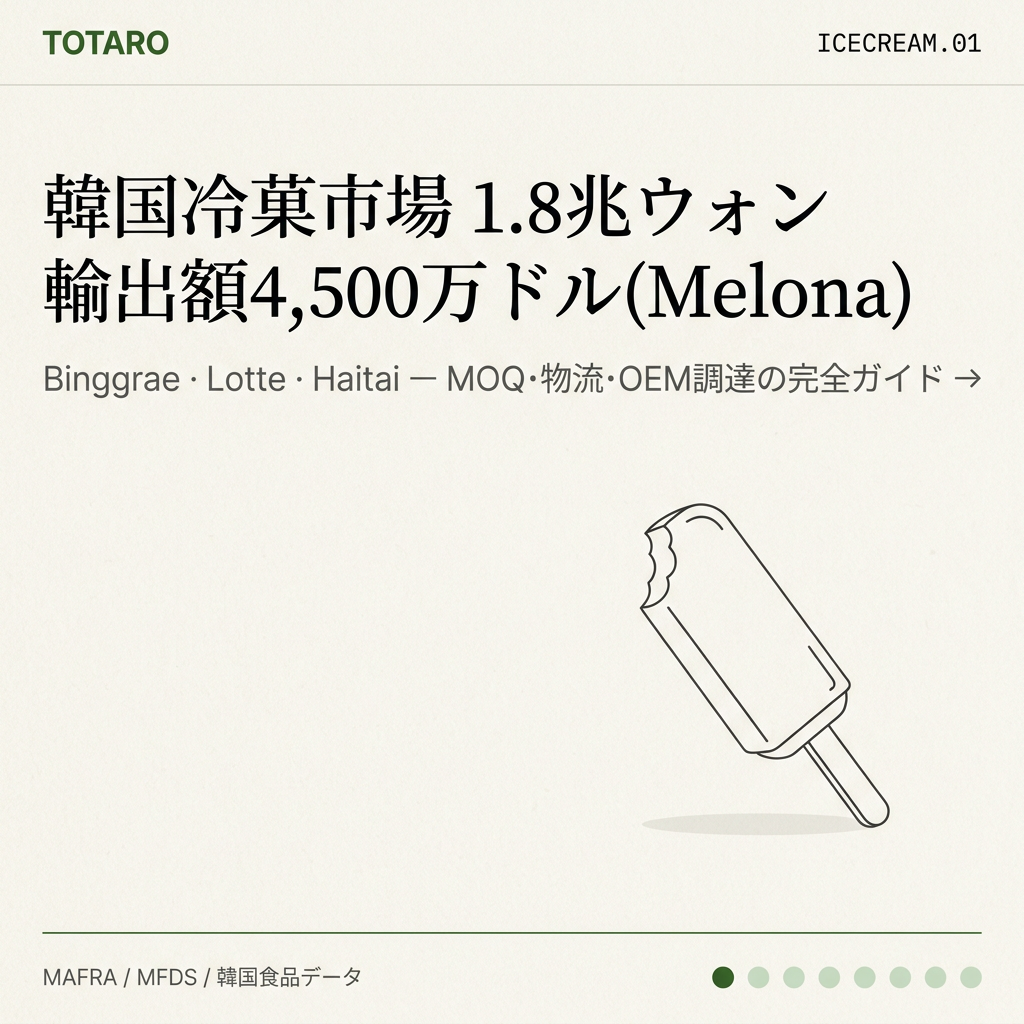 韓国アイスクリーム輸入実務ガイド - 市場規模と物流