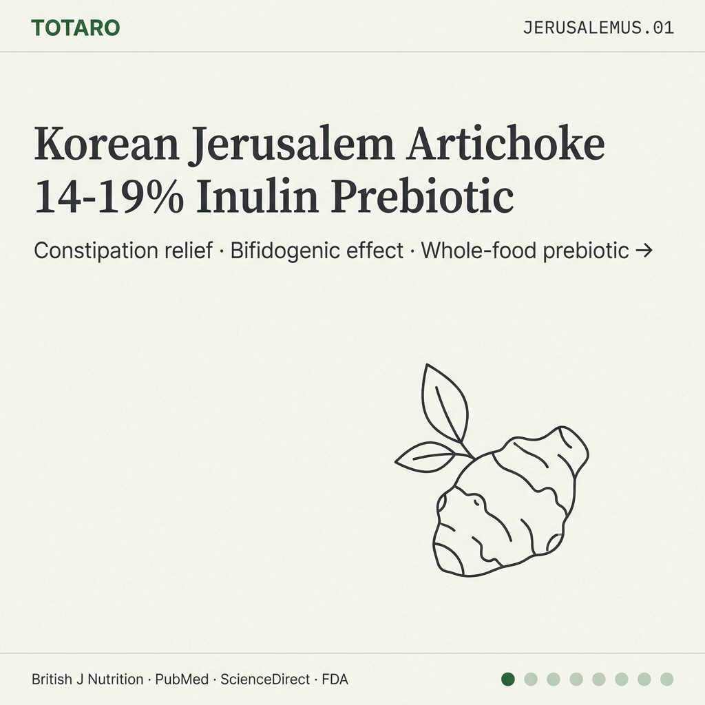 Korean Jerusalem Artichoke for Constipation: 14-19% Inulin Content and Clinical Evidence on Gut Health (2026)