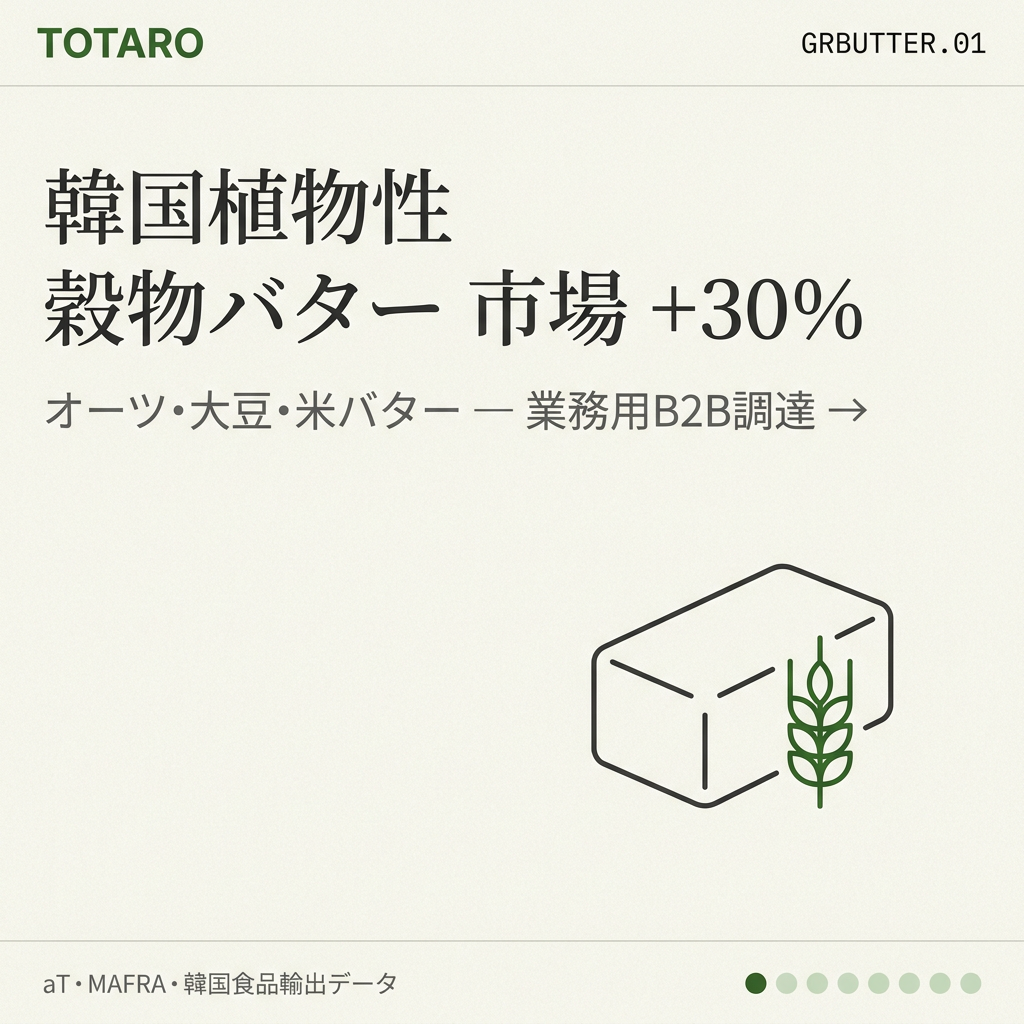 韓国植物性穀物バターのフックカード