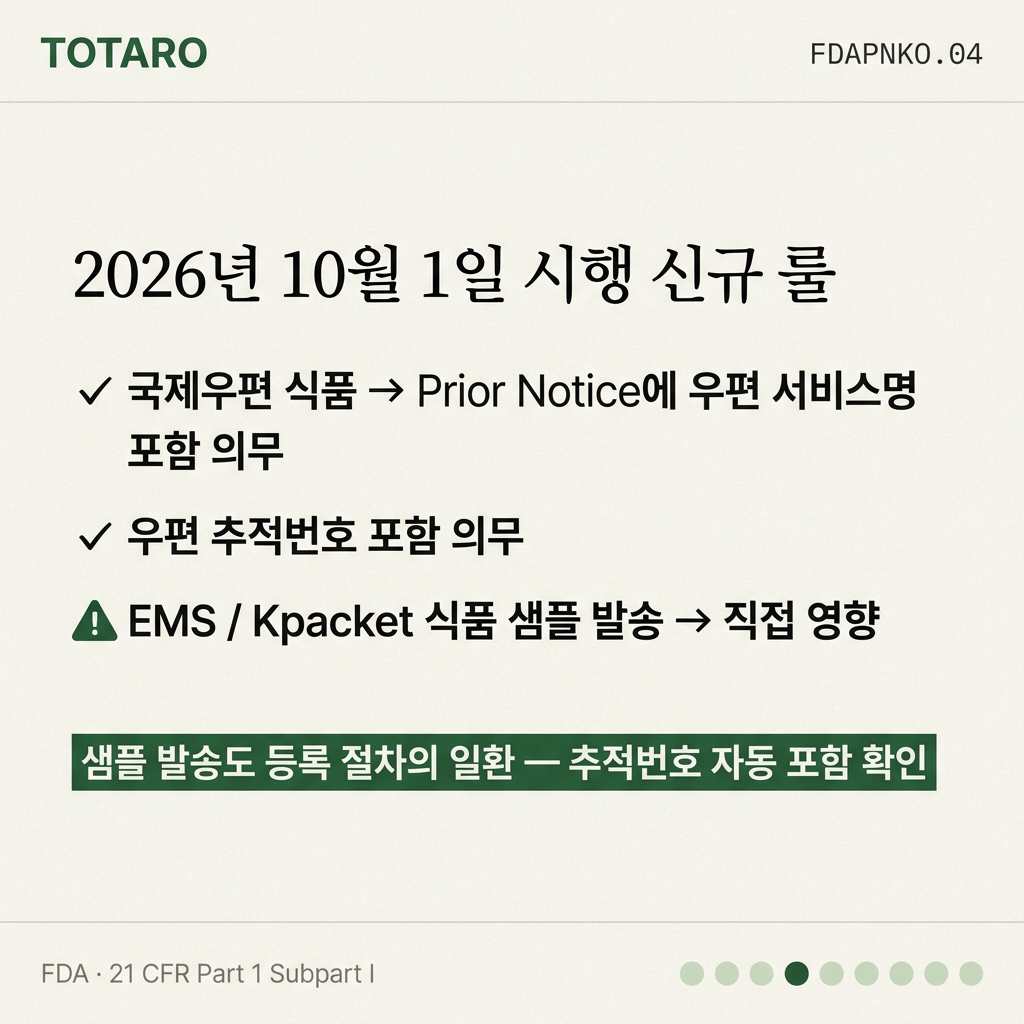 2026.10 국제우편 신규 룰