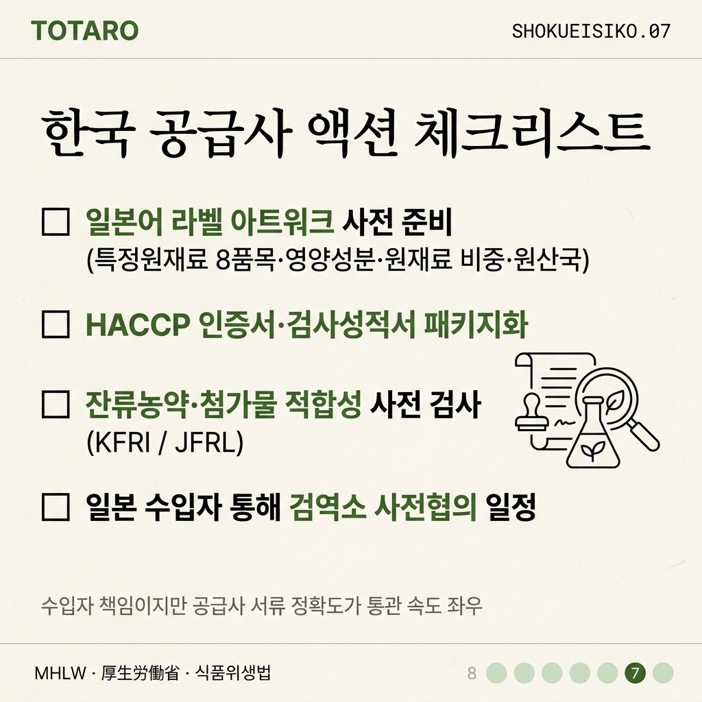 한국 공급사 액션 아이템